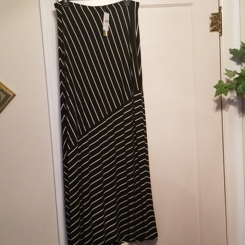 Matty M Black and White Long Skirt